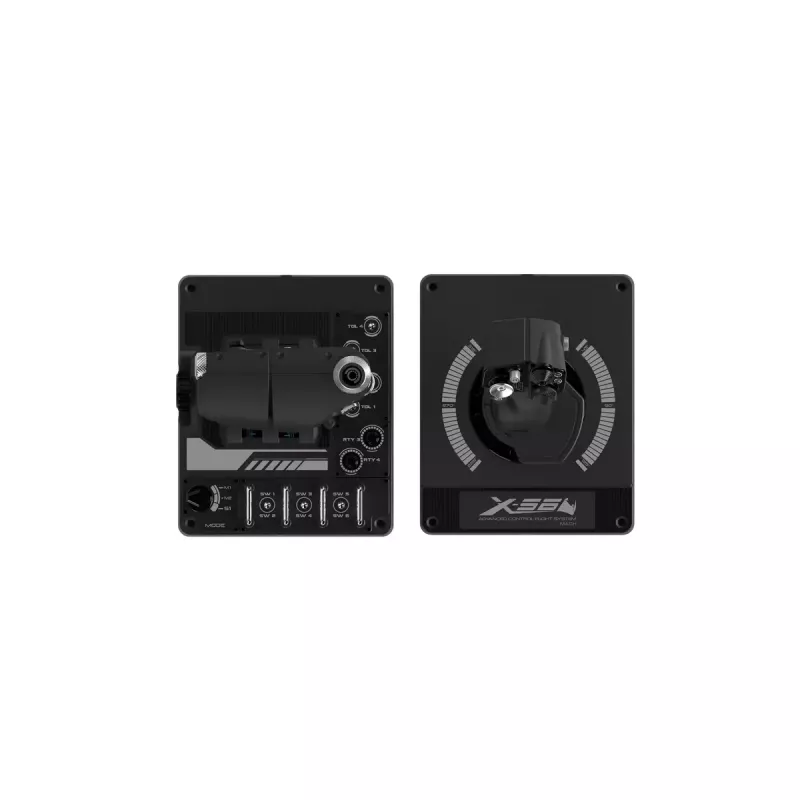 Logitech G X56 H.O.T.A.S. joystick y acelerador (Saitek Pro Flight X56 Rhino), con cable USB, PC, negro