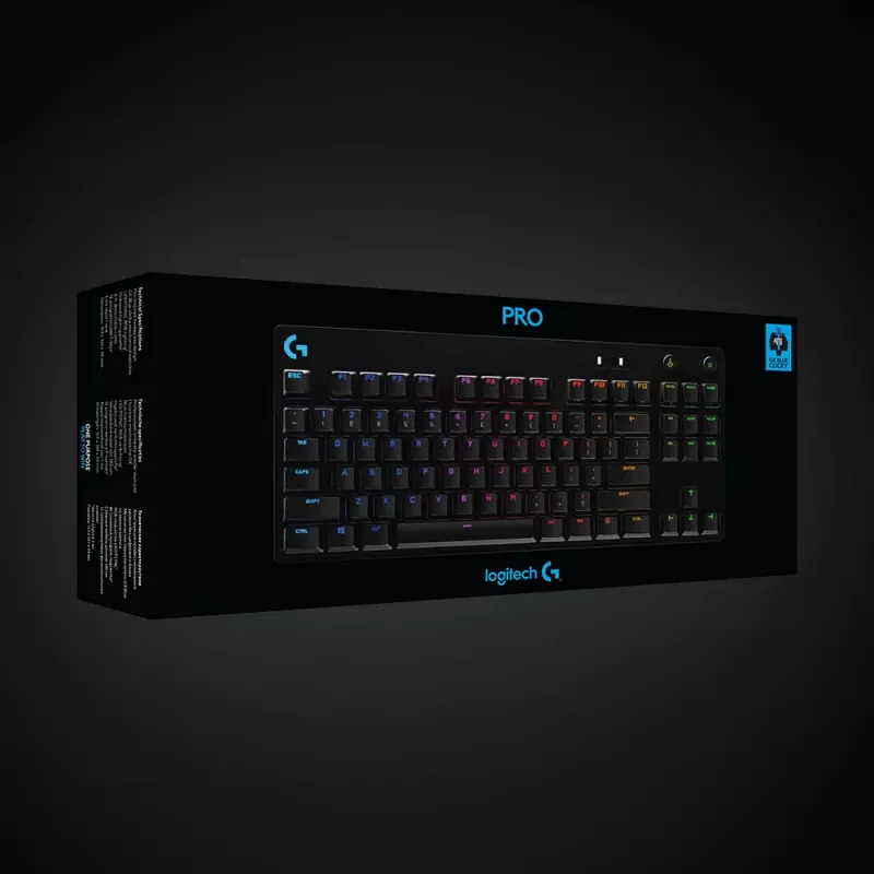 Teclado mecánico gaming LOGITECH G PRO Negro Qwertzu Alemán