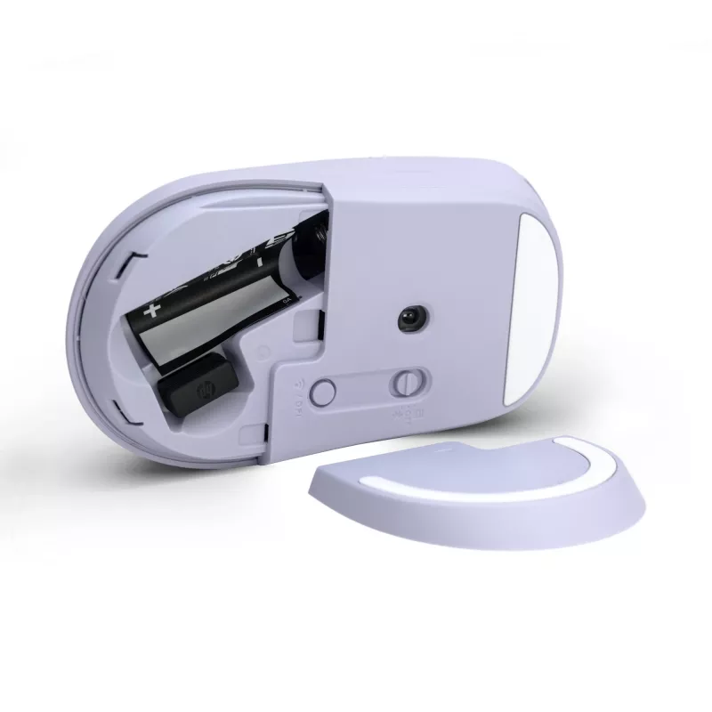 Ratón inalámbrico silencioso HP 400 Lila, ambidiestro, RF Wireless + Bluetooth, 6000 DPI, Lila