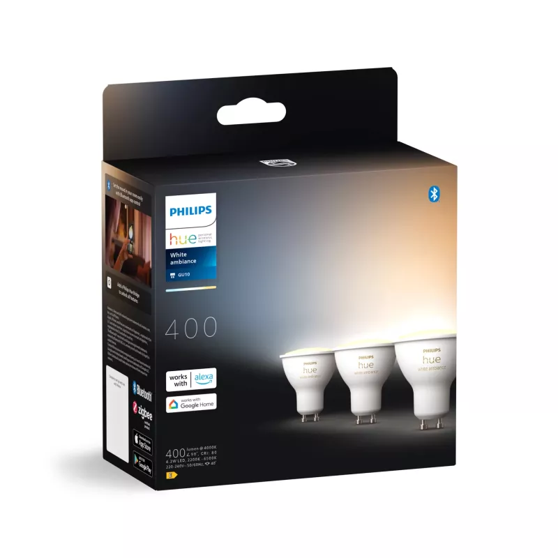 Philips Hue White Ambience GU10 – lámpara inteligente – pack de 3