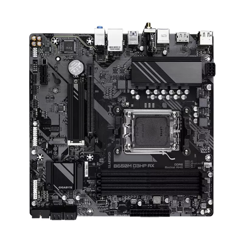 Placa base GIGABYTE B650M D3HP AX Micro ATX, AMD AM5, B650, 4x DDR5 DIMM, 256GB, Wi‑Fi, 2.5Gb LAN