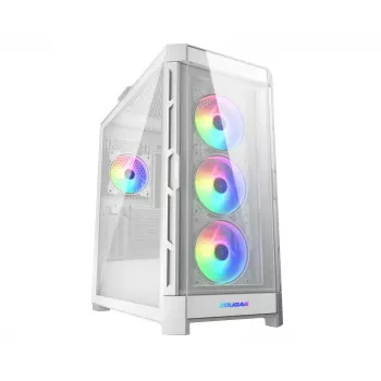 Caja semitorre COUGAR Duoface Pro ARGB, Blanca, Semitorre, PC, Blanca, ATX, EATX, micro ATX, Mini-ITX, SSI CEB, Metal, Nylon, cristal templado, Multi
