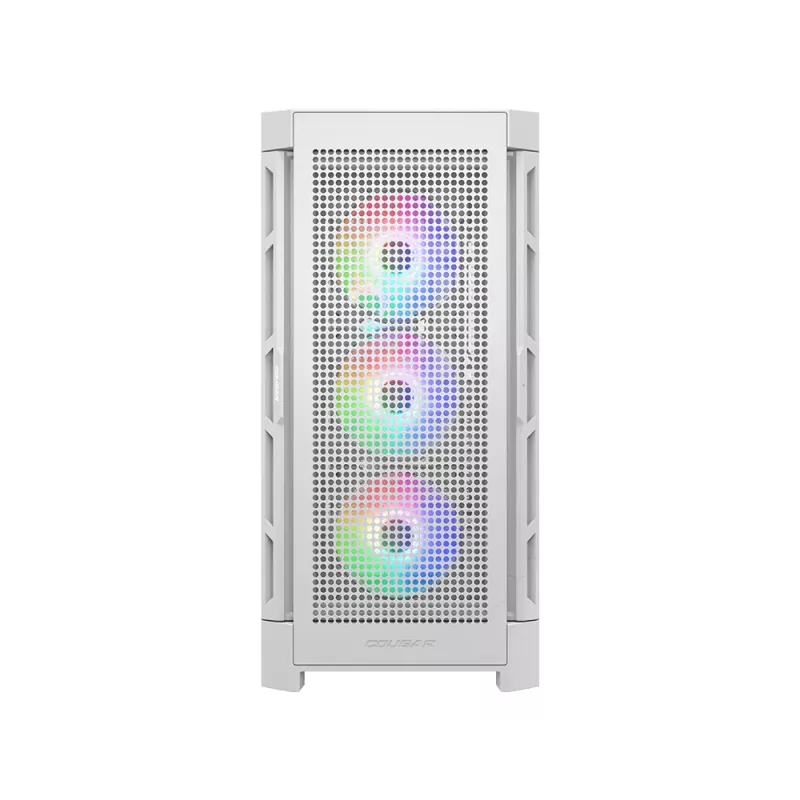 Caja semitorre COUGAR Duoface Pro ARGB, Blanca, Semitorre, PC, Blanca, ATX, EATX, micro ATX, Mini-ITX, SSI CEB, Metal, Nylon, cristal templado, Multi