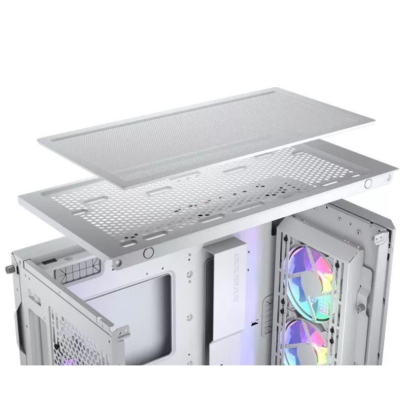 Caja semitorre COUGAR Duoface Pro ARGB, Blanca, Semitorre, PC, Blanca, ATX, EATX, micro ATX, Mini-ITX, SSI CEB, Metal, Nylon, cristal templado, Multi
