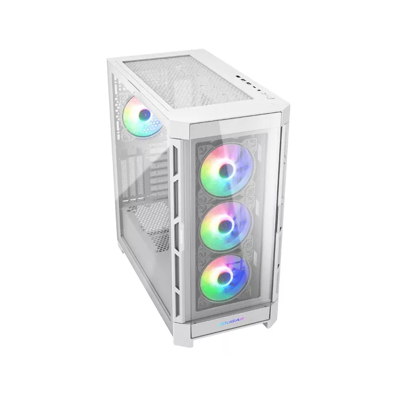 Caja semitorre COUGAR Duoface Pro ARGB, Blanca, Semitorre, PC, Blanca, ATX, EATX, micro ATX, Mini-ITX, SSI CEB, Metal, Nylon, cristal templado, Multi