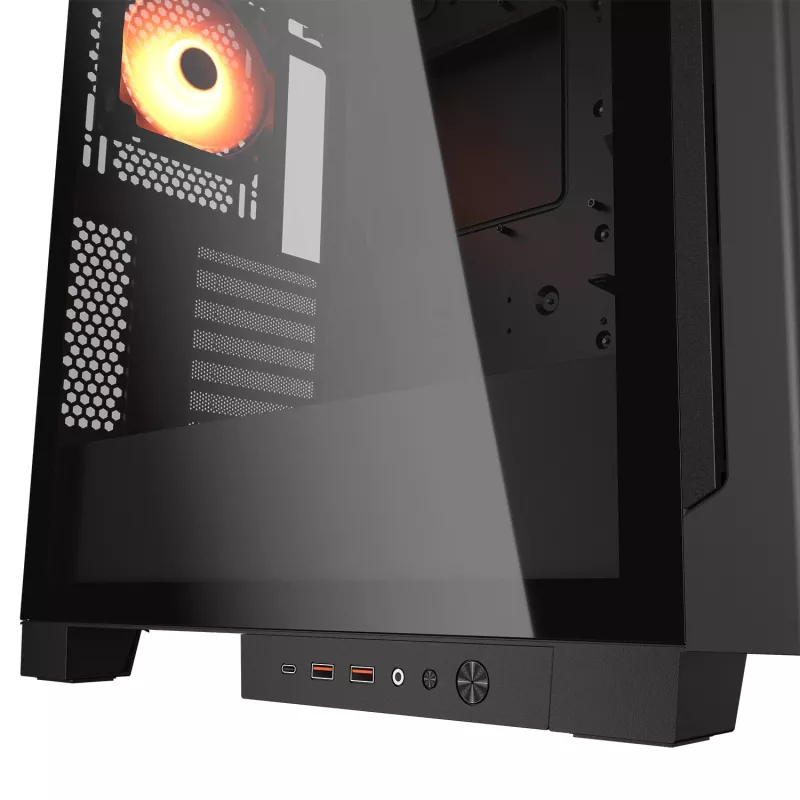 Caja semitorre COUGAR, Airface ECO, ARGB, Negra