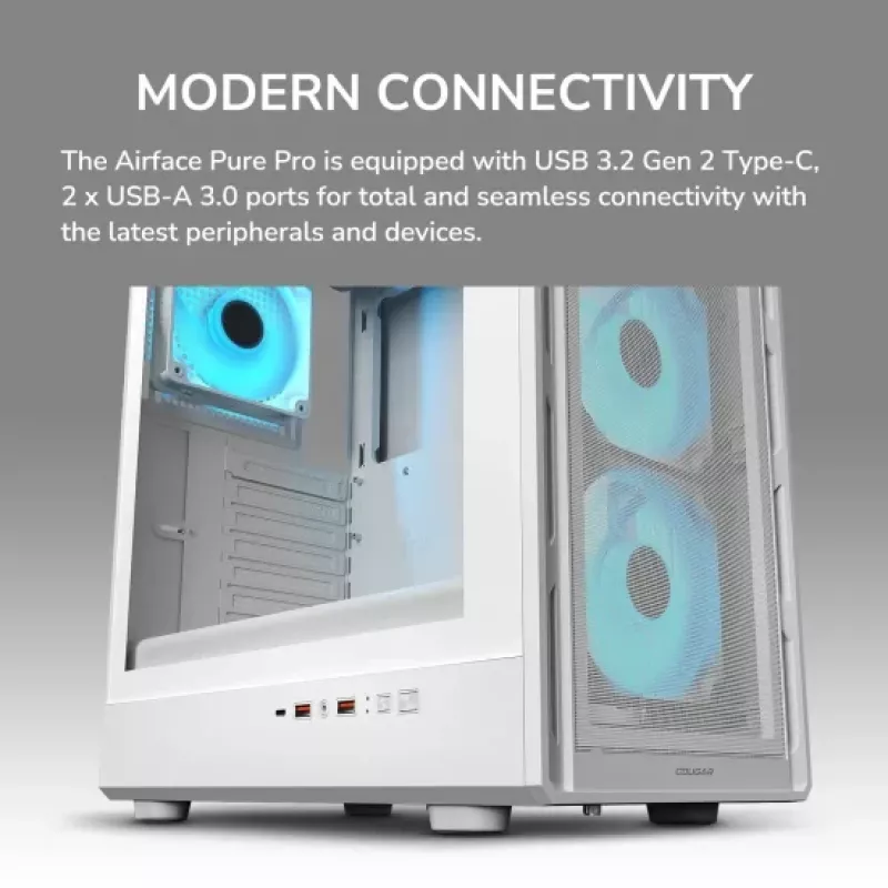 Caja Midi-Tower COUGAR Airface Pure PRO, ARGB, negra