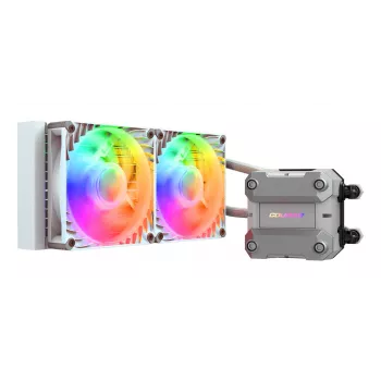 Refrigeración líquida CPU COUGAR Poseidon Ultra 240, ARGB, blanca, refrigeración líquida todo en uno, 12 cm, 500 RPM, 2200 RPM, blanca