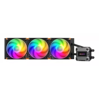Refrigeración líquida CPU COUGAR Poseidon Ultra 360, ARGB, negra, refrigeración líquida todo en uno, 12 cm, 500 RPM, 2200 RPM, negra