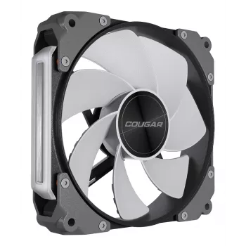Ventilador de caja COUGAR Apolar 120 ARGB, Reverse Blade, negro, módulo de ventilador, negro, 3-Pin + 4-Pin, 1 ventilador, 75,38 cfm, 37,1 dB