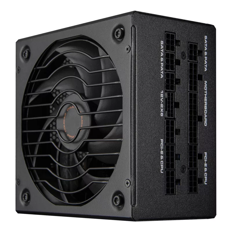 Fuente de alimentación COUGAR GLE 1000W ATX 3.1, 80 PLUS Gold, 100–240 V, 50/60 Hz, ATX de 20+4 pines, ventilador de 135 mm, negro