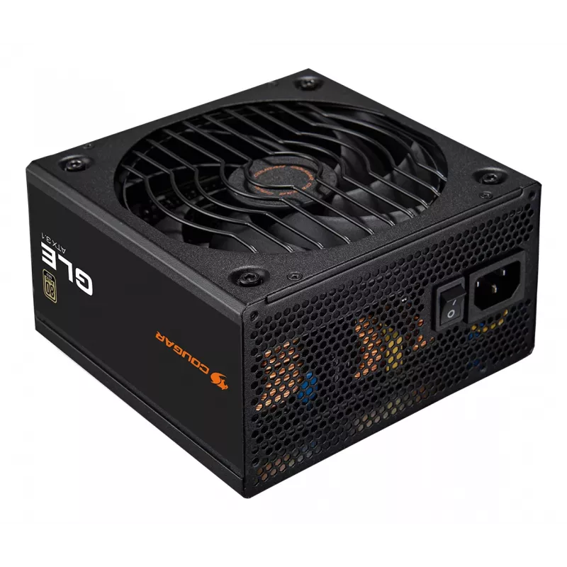 COUGAR GLE 1200 W ATX 3.1 fuente de alimentación, 80 PLUS Gold, 100-240 V, 50/60 Hz, ATX de 20+4 pines, ventilador de 135 mm, negra