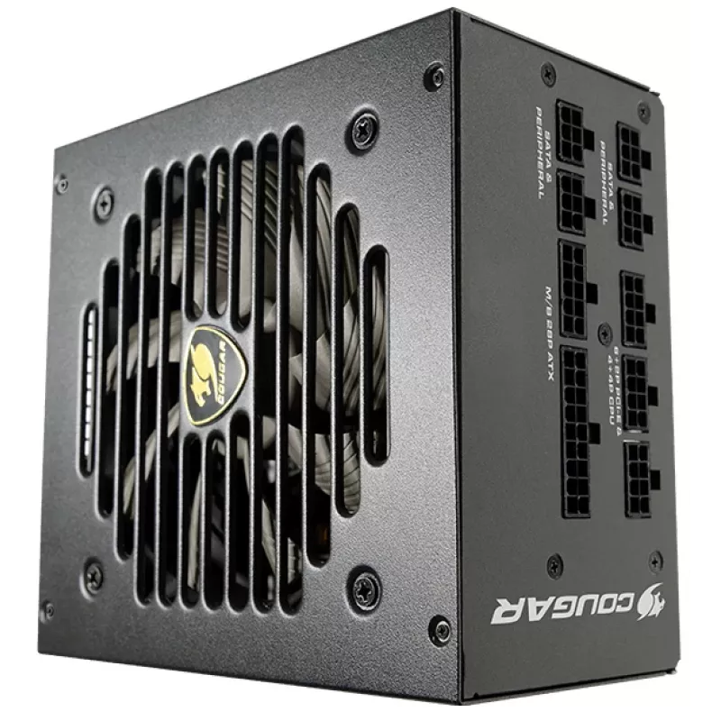 Fuente de alimentación COUGAR GEX 750W ATX3.0 / 80 Plus Gold / Modular, 750 W, 100 - 240 V, 50 - 60 Hz, 10 - 5 A, 10 A, 5 A