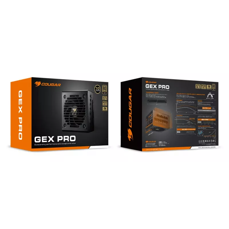 Fuente de alimentación COUGAR GEX PRO 650W ATX3.1 / 80 Plus Gold / Modular