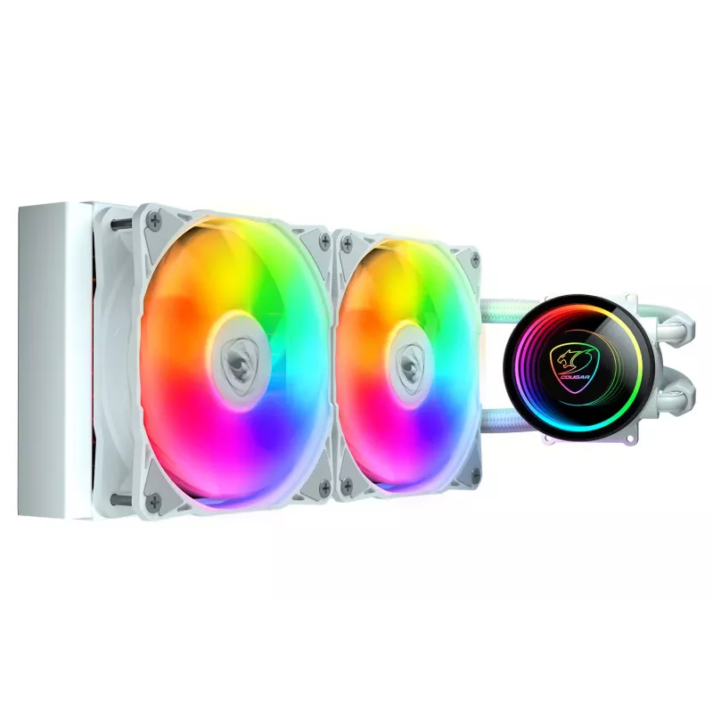 Refrigeración líquida CPU COUGAR, Poseidon Elite 240, ARGB blanca, refrigeración líquida todo en uno, blanca