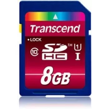 Memoria flash Transcend 8GB SDHC Class 10 UHS-I TS8GSDU1