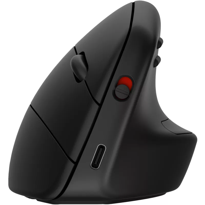 HP 920 Ratón inalámbrico ergonómico, Diestro, diseño vertical, Bluetooth + USB Type-A, 4000 DPI, Negro