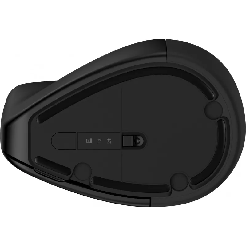 HP 920 Ratón inalámbrico ergonómico, Diestro, diseño vertical, Bluetooth + USB Type-A, 4000 DPI, Negro