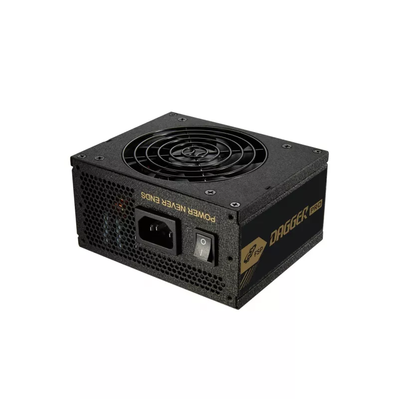 Fuente de alimentación FSP DAGGER PRO 850W SFX SFX3.3 Negra, 850 W, 100 - 240 V, 50/60 Hz, 12-6 A, Activa, 120 W