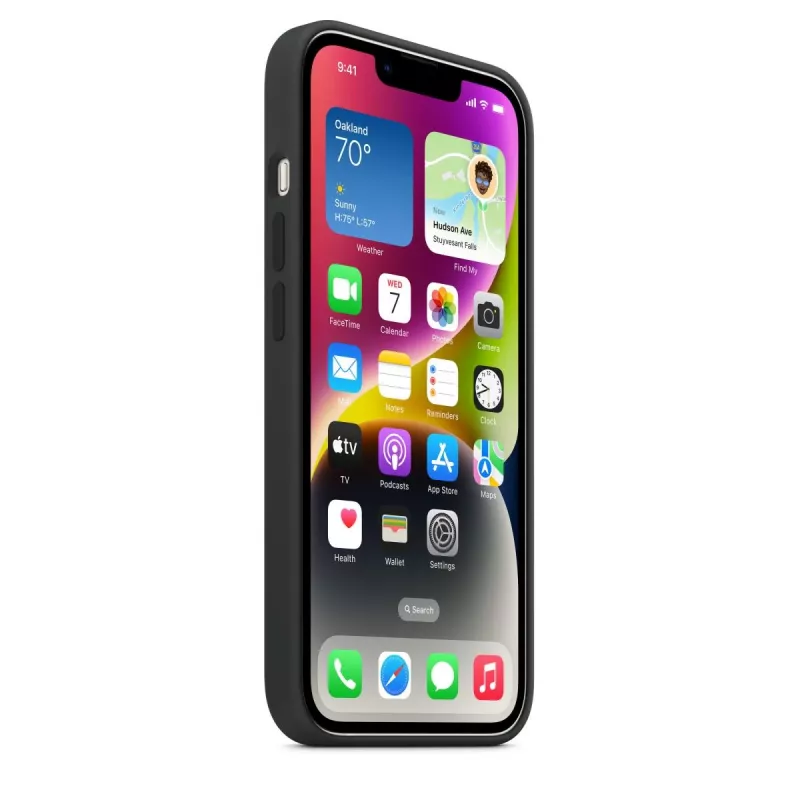 Funda Apple iPhone 14 Silicon Case con MagSafe Mitternacht
