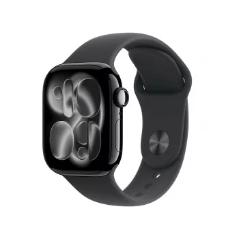 Smartwatch Apple Watch Series 11 GPS + Cellular 42mm caja de aluminio Jet Black con correa deportiva negra - M/L