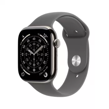 APPLE Watch Series 11 GPS + Cellular 46mm Caja de titanio natural con correa deportiva Stone Grey M/L