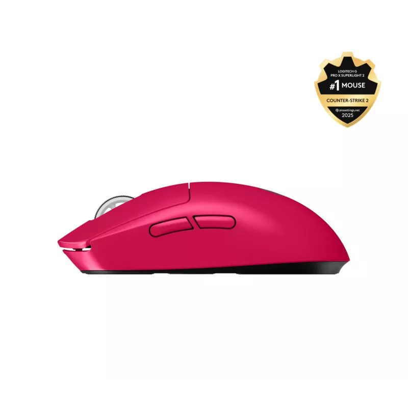 LOGITECH G Pro X Superlight 2 Lightspeed Ratón Gaming Magenta 2.4GHz