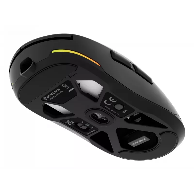 GENESIS Zircon 660 Ratón Gaming Diestro RF Wireless + Bluetooth + USB Type-A Óptico 12000 DPI