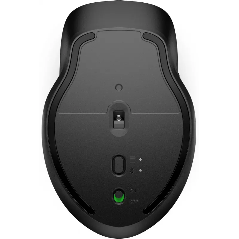 HP 430 ratón inalámbrico multidispositivo, ambidiestro, óptico, RF inalámbrico + Bluetooth, 1200 DPI, negro