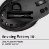 HP 430 ratón inalámbrico multidispositivo, ambidiestro, óptico, RF inalámbrico + Bluetooth, 1200 DPI, negro
