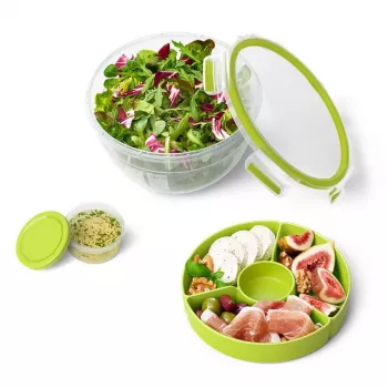 Fiambrera EMSA CLIP & GO ensaladera XL redonda 2,6 L