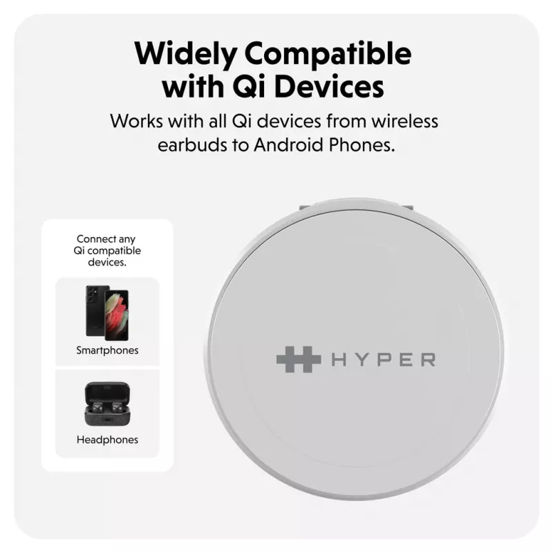 Targus HJ3310WHGL cargador para dispositivos móviles auriculares, smartphone, smartwatch blanco USB carga inalámbrica carga rápida interior