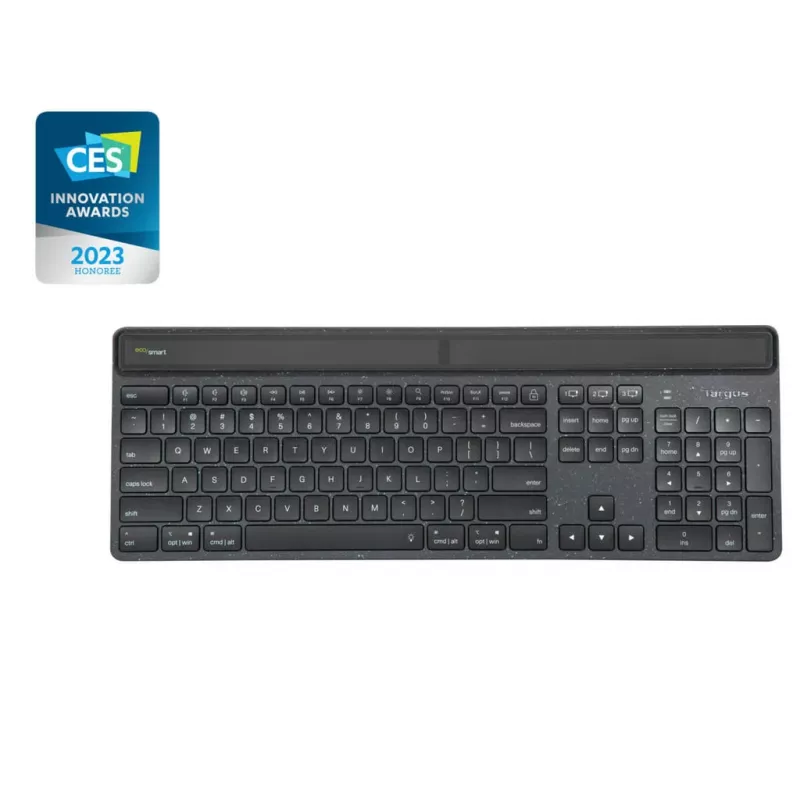 Targus Sustainable Energy Harvesting EcoSmart teclado universal Bluetooth QWERTY nórdico negro