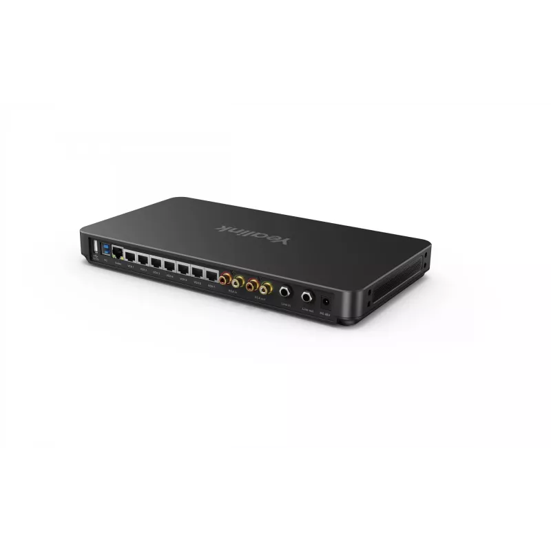 Yealink AVHub 1306011 hub de audio/vídeo, conexión de altavoces 6,3 mm / RCA, entrada y salida de línea 6,3 mm, negro