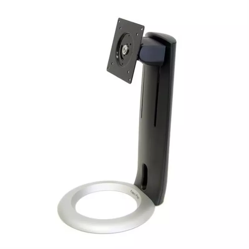 Soporte elevador para monitor LCD Ergotron Neo-Flex 33-310-060, hasta 24 pulgadas, máx. 7,2 kg, ajuste de altura de 13 cm, inclinación de -30 a 30 grados, VESA 75x75/100x100, negro/plateado