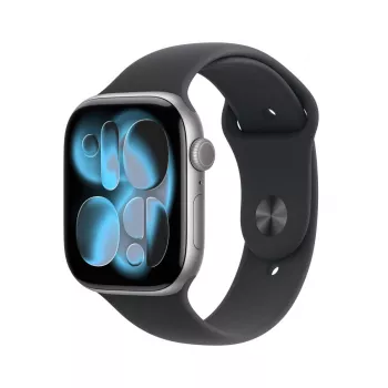 APPLE Watch Series 11 GPS + Cellular 46mm Caja de aluminio gris espacial con correa deportiva negra S/M