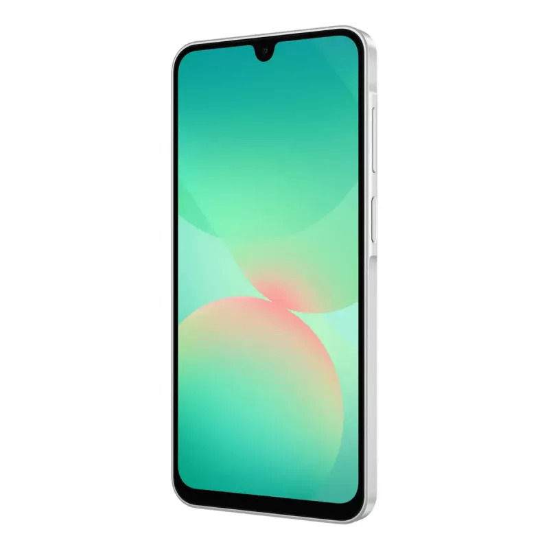 Smartphone Samsung Galaxy A26 5G SM-A266BZWBEUB, Super AMOLED de 6,7 pulgadas a 120 Hz, 128 GB, 6 GB de RAM, cámara triple de 50 MP, 5000 mAh, Dual-SIM, Android 15, blanco