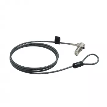 HP Essential Nano Candado de combinación para cable, 1,83 m, Candado de combinación, Acero inoxidable