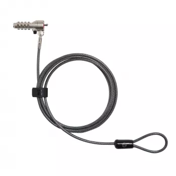 HP Essential Nano Candado de combinación para cable, 1,83 m, Candado de combinación, Acero inoxidable