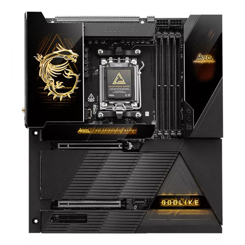 Placa base MSI MEG X870E GODLIKE — Chipset X870E, Socket AM5, ATX, Compatibilidad DDR5