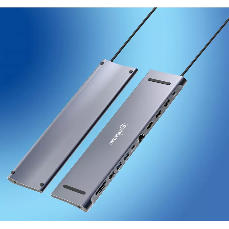 Dock/hub Manhattan USB-C 10 puertos 4K 60Hz Power Delivery