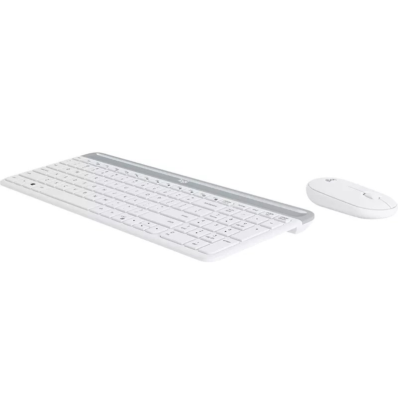 Conjunto de teclado y ratón inalámbricos finos LOGITECH Mk470 - offwhite - Qwerty US/internacional