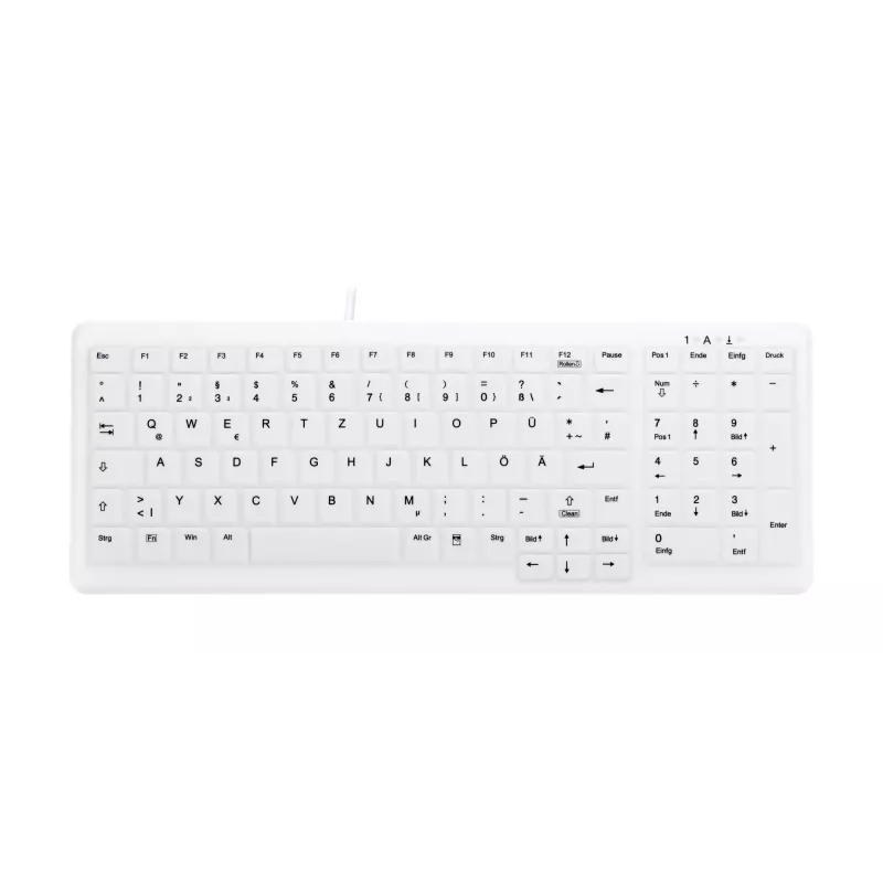 Contour Design Active Key Contour ClassicClean Medical Keyboard cubierta extraíble compacto con cable blanco DE C7000
