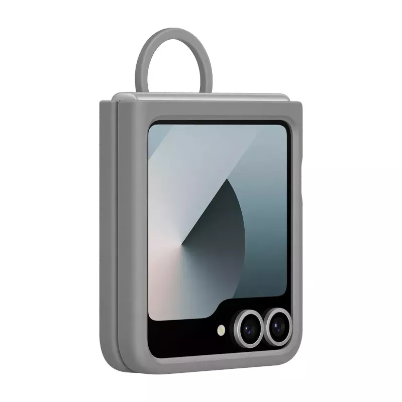 Samsung EF-PF741TJEGWW funda de silicona con anillo para Galaxy Z Flip6, gris