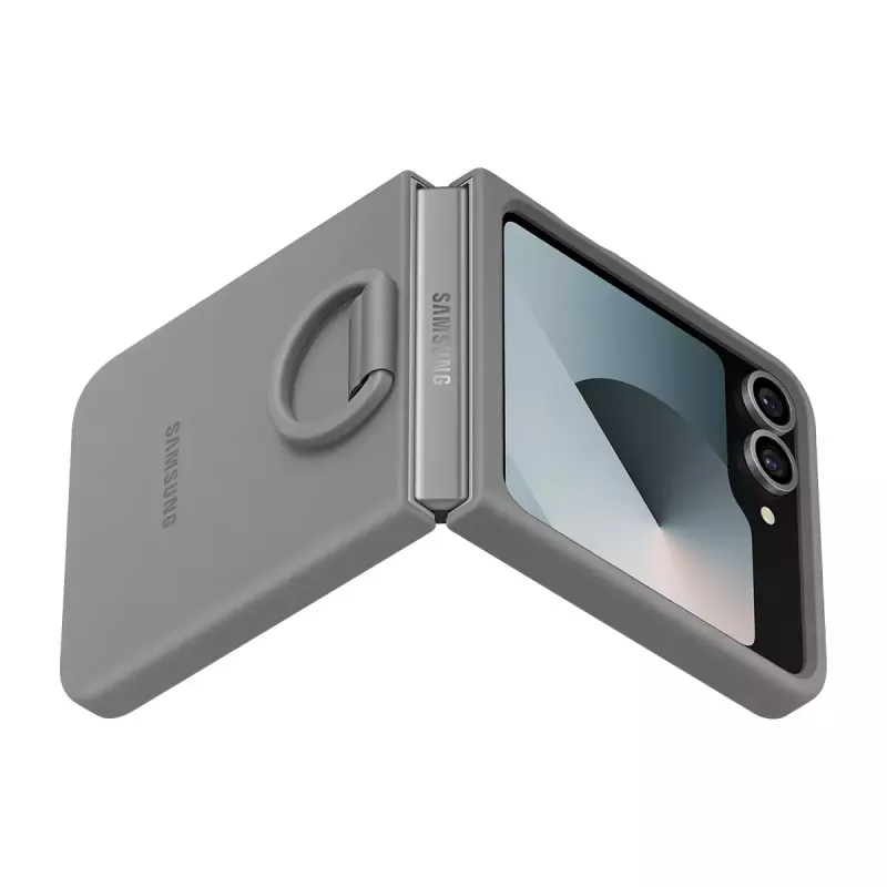 Samsung EF-PF741TJEGWW funda de silicona con anillo para Galaxy Z Flip6, gris