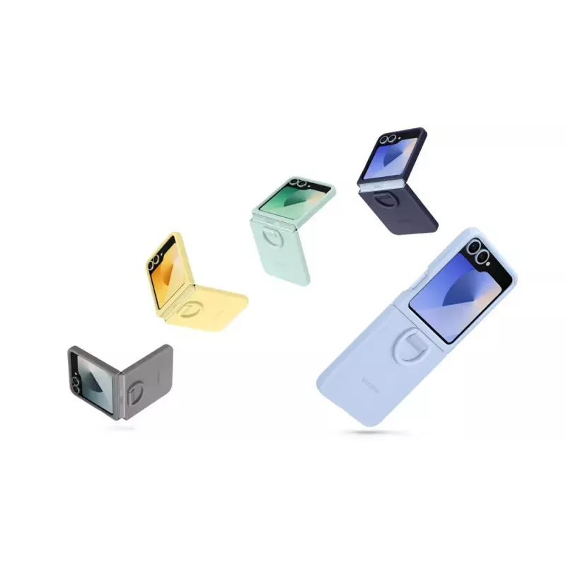 Samsung EF-PF741TJEGWW funda de silicona con anillo para Galaxy Z Flip6, gris