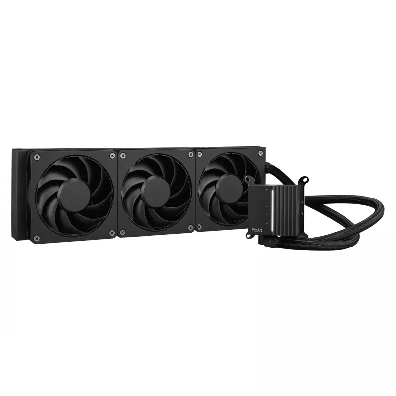 Kit de refrigeración líquida ASUS ProArt LC 360 Negro — 3 ventiladores de 120 mm 800–2200 rpm, radiador 360 mm, base de cobre, tubos de 40 cm