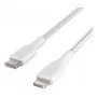 Cable BELKIN Lightning a USB-C Trenzado 1m Blanco