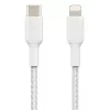 Cable BELKIN Lightning a USB-C Trenzado 1m Blanco