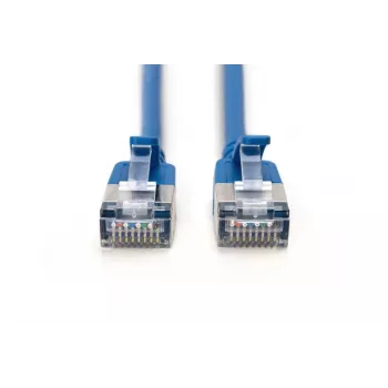 DIGITUS Cable de parcheo fino - CAT6A - F-FTP - 2m - Azul